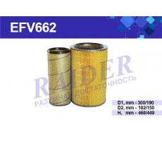 Фильтр воздушный комплект 2штуки 721-1109560-10 КАМАЗ 6520 Cummins (Raider EFV662)